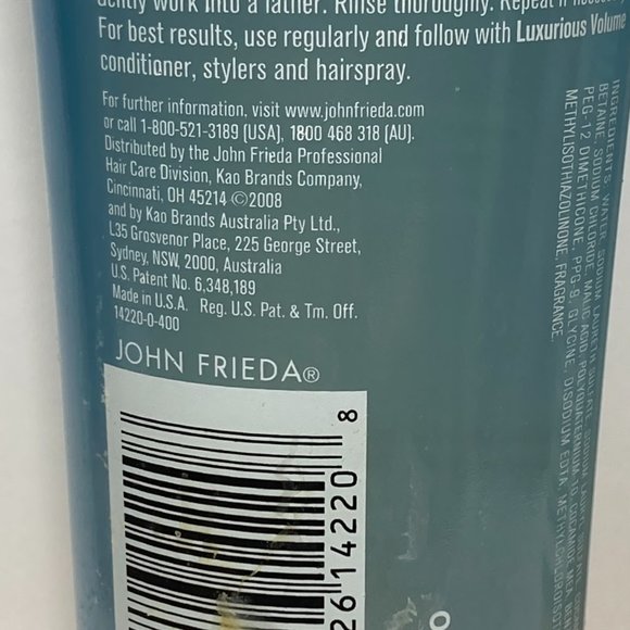 2 John Frieda Full Splendor Luxurious Volume Shampoo DISCONTINUED - Picture 11 of 16